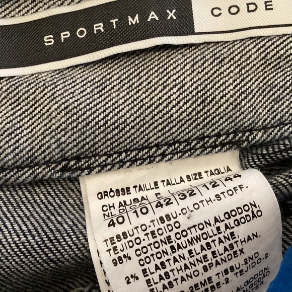 Sportmax Code By Max Mara Denim Y2K 90’s Boho Dark Blue Wash Skirt 10 see measur - Picture 9 of 10